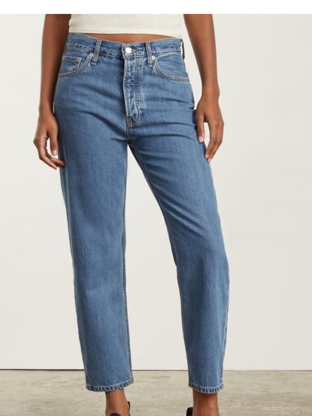 Everlane $98 Women’s Summer Slouch Organic Blue Denim Jeans 25” EUC